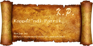 Koppándi Patrik névjegykártya