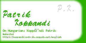 patrik koppandi business card